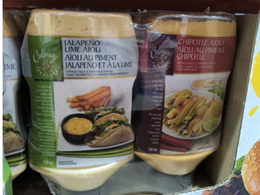 Image of Cuilinary Treasures Jalapeno Lime and Chipotle Aioli Sauce Variety 2-Pack - 2 x 750 Grams